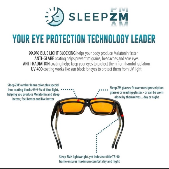 New SLEEP ZM Blue Light Glasses - Picture 7 of 7